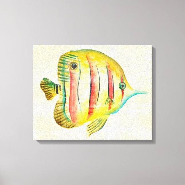 Impressão Em Tela Peixes Coloridos (Frente)