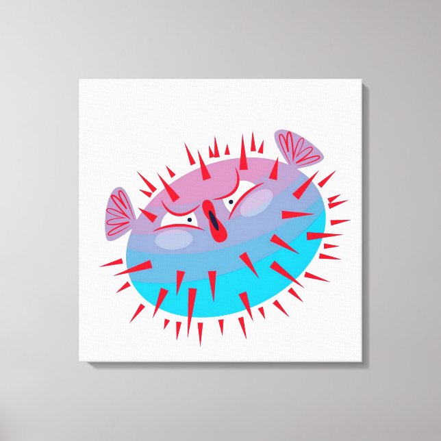 Impressão Em Tela Peixes De Sopro (Frente)