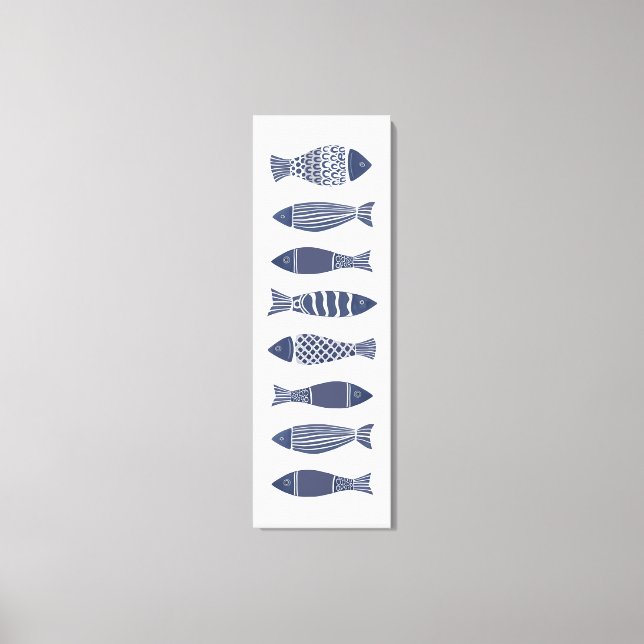 Impressão Em Tela Peixes do Oceano Costeiro (Frente)