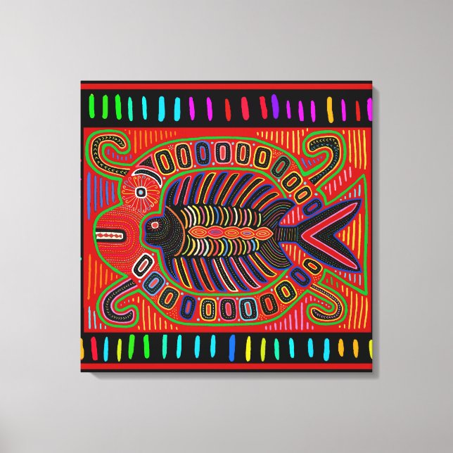 Impressão Em Tela Peixes Voadores Indianos de Mola (Frente)