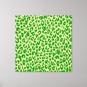Impressão Em Tela Pele Impressa Verde De Leopardo - Belas Artes