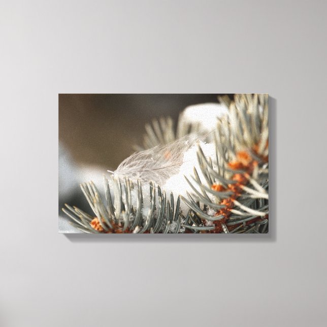 Impressão Em Tela Pena De cinzas No Ramal De Neve Evergreen (Frente)
