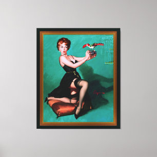 Impressão Em Tela Penas furiosas de Gil Elvgren