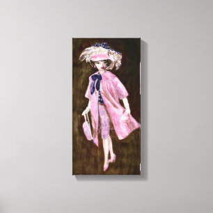 Impressão Em Tela Penas, seda de Mauvy & camurça: Forma da boneca d