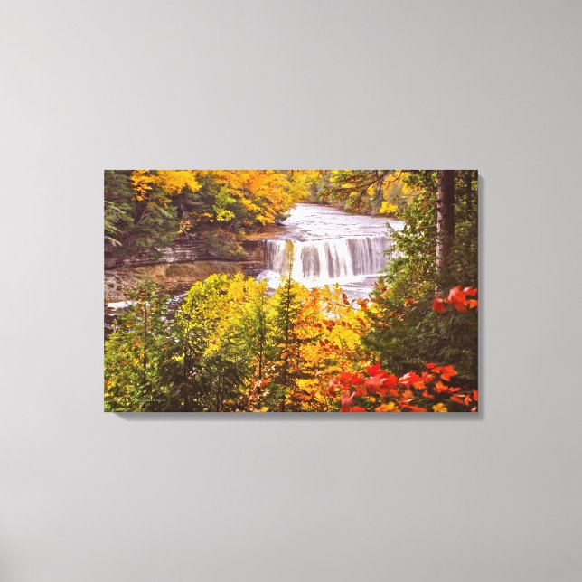 Impressão Em Tela Península Superior do Michigan/Tahquamenon Falls (Frente)
