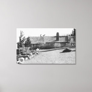 Impressão Em Tela Pensão do boné da nuvem na capa do Mt., fotograf