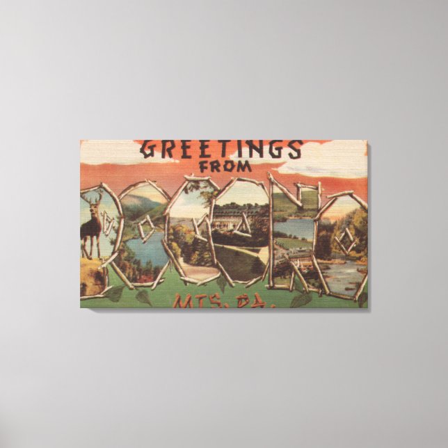 Impressão Em Tela Pensilvânia - Pocono Mountians (Frente)