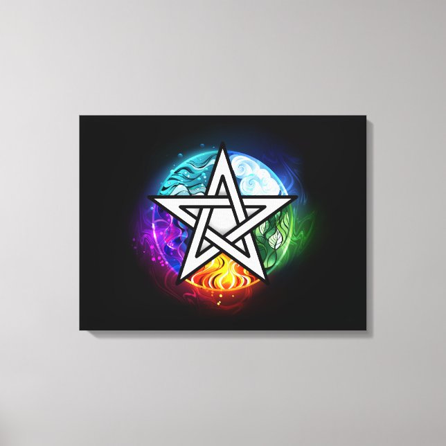 Impressão Em Tela Pentagrama do Wiccan (Frente)