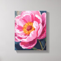 Peônia Rosa Bonita | Pintura de Flor Aquarela
