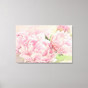 Impressão Em Tela Peônias cor-de-rosa
