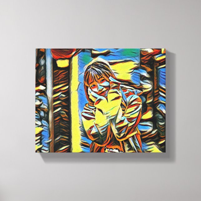 Impressão Em Tela "Pequeno Sol em Amarelo" (Frente)