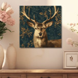 Impressão Em Tela Pequeno William Morris Style Vintage Deer<br><div class="desc">Esta maravilhosa arte de canvas do estilo vintage é bonita para as férias, ou em qualquer época do ano. A cabeça de stag do estilo William Morris está em bronzeados ricos e castanhos sobre fundo verde e lacrimejante, com toques de folhagem macia. Simples e elegante. Perfeito para seu estudo, toca...</div>