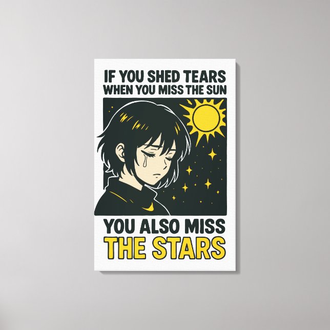 Impressão Em Tela Perca as estrelas (Frente)