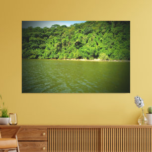 Impressão Em Tela Perequê Beach Guarujá Brasil