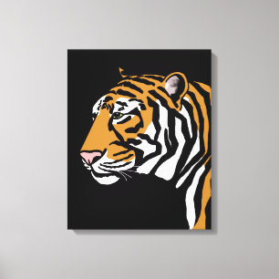 Impressão Em Tela Perfil de tigre retrato