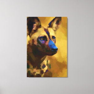 Impressão Em Tela Perro Salvaje Africano