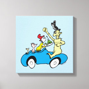 Impressão Em Tela Personagens de Ovos Verdes e Presunto do Dr. Seuss