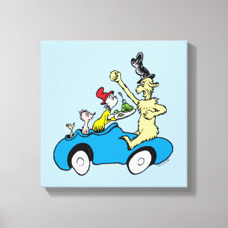 Impressão Em Tela Personagens de Ovos Verdes e Presunto do Dr. Seuss