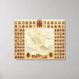 Impressão Em Tela Personagens Religiosos e Seculares do México