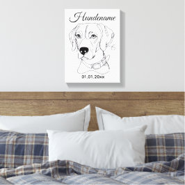Impressão Em Tela Personalisierte Hunde One Line Art Weimaraner