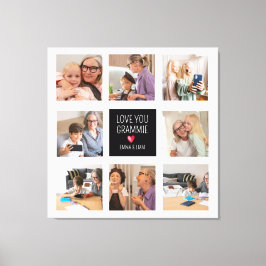 Impressão Em Tela Personalização da Colagem de Fotos do Coração 8 Si