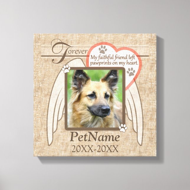 Impressão Em Tela Personalização de Simpatia Pet das Asas Anjo Amada (Frente)