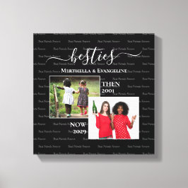 Impressão Em Tela Personalizada 2 Fotografias Agora, Depois BESTIES