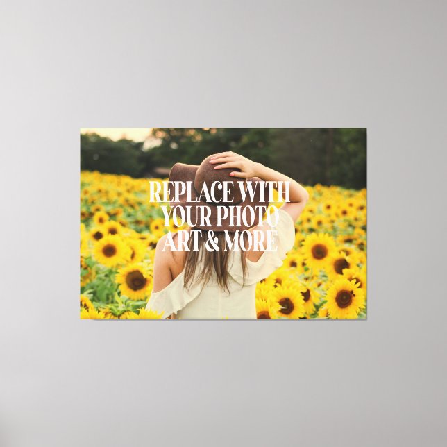 Impressão Em Tela Personalizado Adicionar Fotografia Personalizada (Frente)