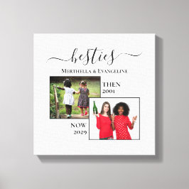 Impressão Em Tela Personalizado Agora, Depois 2 BESTIES De Foto