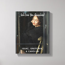 Impressão Em Tela Personalizado Amo-Te Vovó Fotografia Script