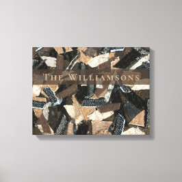 Impressão Em Tela Personalizado Neutro Abstrato Listras Remendo Aspe