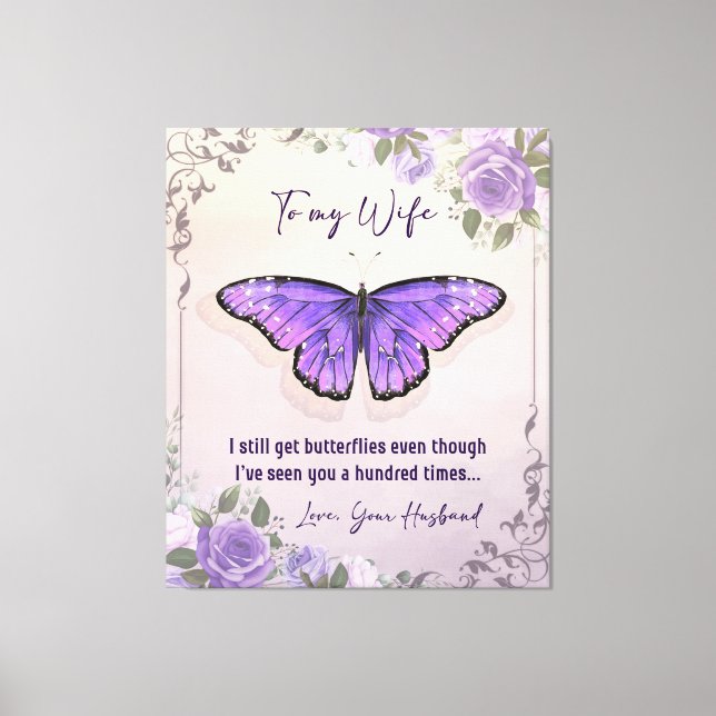 Impressão Em Tela Personalizado Para Minha Esposa | Carta De Amor Do (Frente)