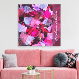 Impressão Em Tela Personalizado Rosa Roxo Vermelho Abstrato Efeito 3