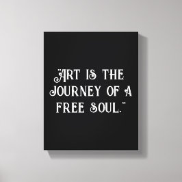 Impressão Em Tela Personalizar citação inspiracional em preto branco