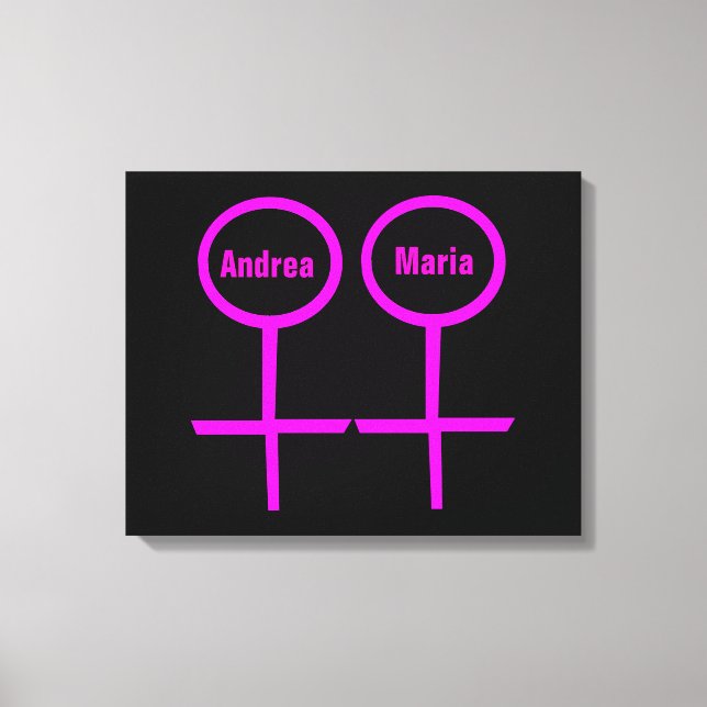 Impressão em Tela Personalizável para Namoradas Lé (Frente)
