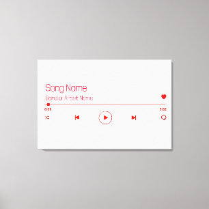 Impressão Em Tela Personalizável Sua Música Favorita