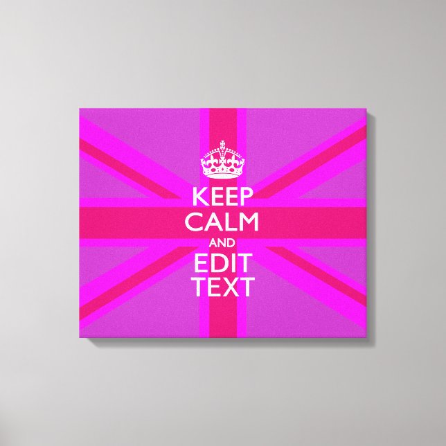 Impressão Em Tela Personalize seu texto Manter Calmo Editar na União (Frente)