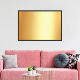 Impressão Em Tela Personalize Sua Foto em Fundo Dourado Luxuoso em B