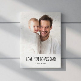 Impressão Em Tela Personalized Bonus Dad Photo | Custom Gift