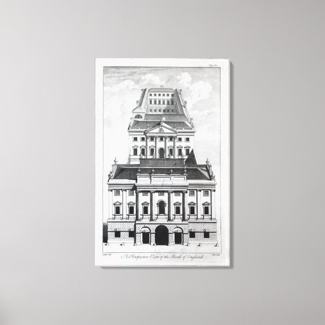 Impressão Em Tela Perspectiva do Banco de Inglaterra (Frente)