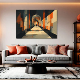 Impressão Em Tela Perspectiva Minimalista