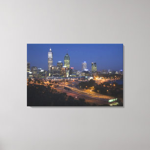 Impressão Em Tela Perth, Austrália. Vista de Perth de centro de