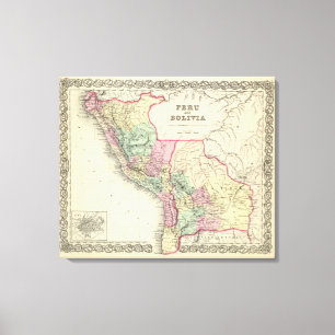 Impressão Em Tela Peru E Bolívia