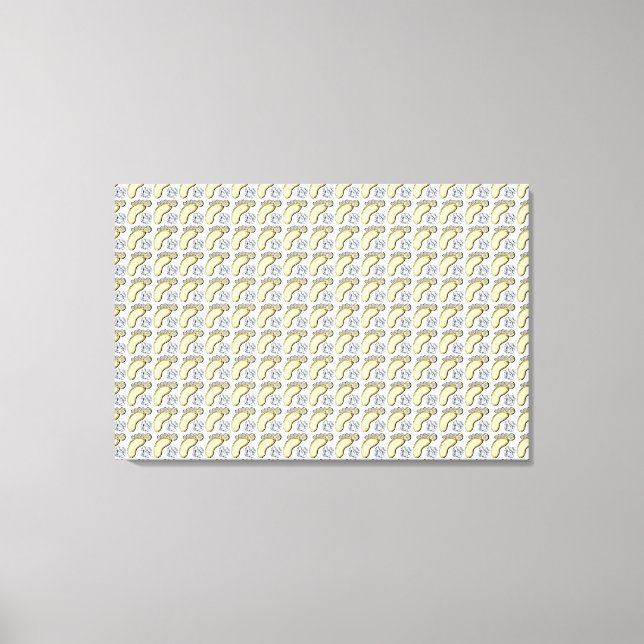 Impressão Em Tela Pés de Bebê (Frente)