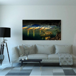 Impressão Em Tela Pesca dos Corvos-marinhos Tsuchiya Koitsu 1940