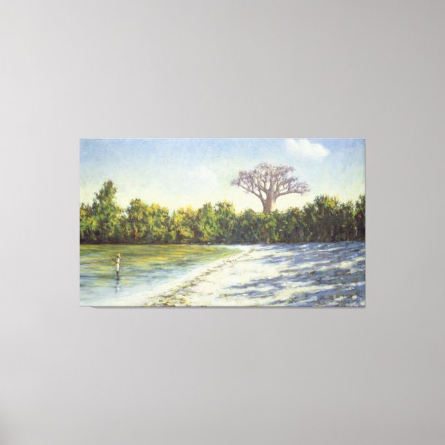 Impressão Em Tela Pesca em África 1996 (Frente)