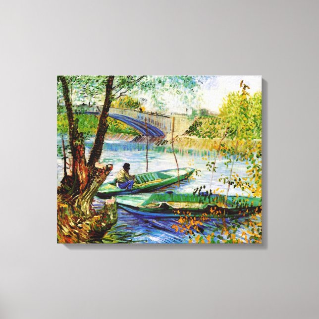 Impressão Em Tela Pesca na Primavera Vincent van Gogh (Frente)