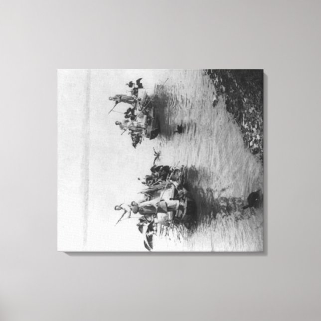 Impressão Em Tela Pesca no Grande Canal da China de Soo-chow (Frente)