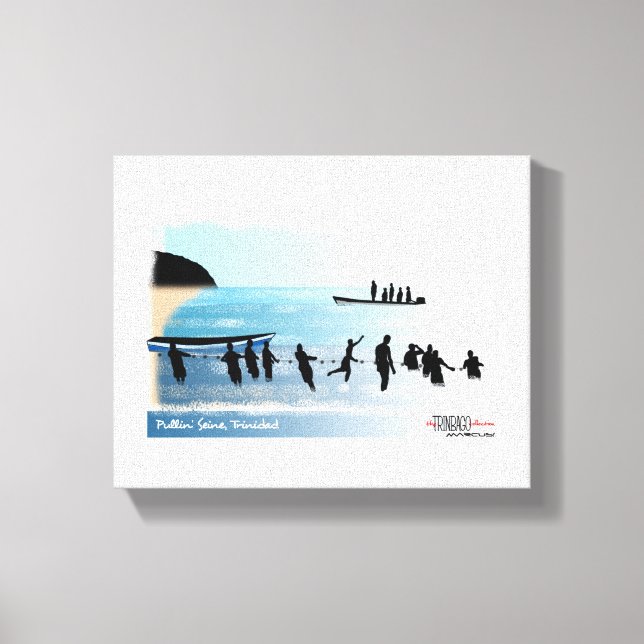 Impressão Em Tela Pescadores que utilizam redes envolventes-arrastan (Frente)