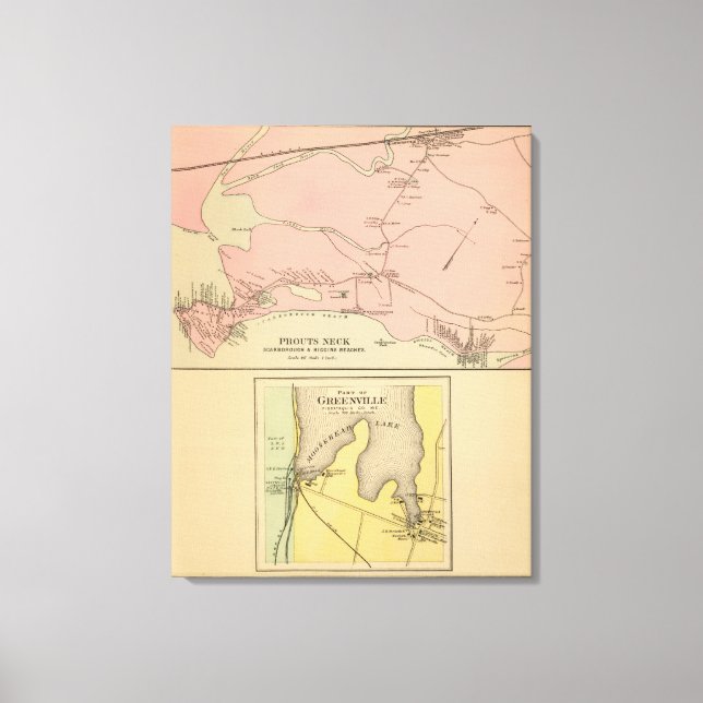 Impressão Em Tela Pescoço das rochas Scarborough, praias do Higgins (Frente)